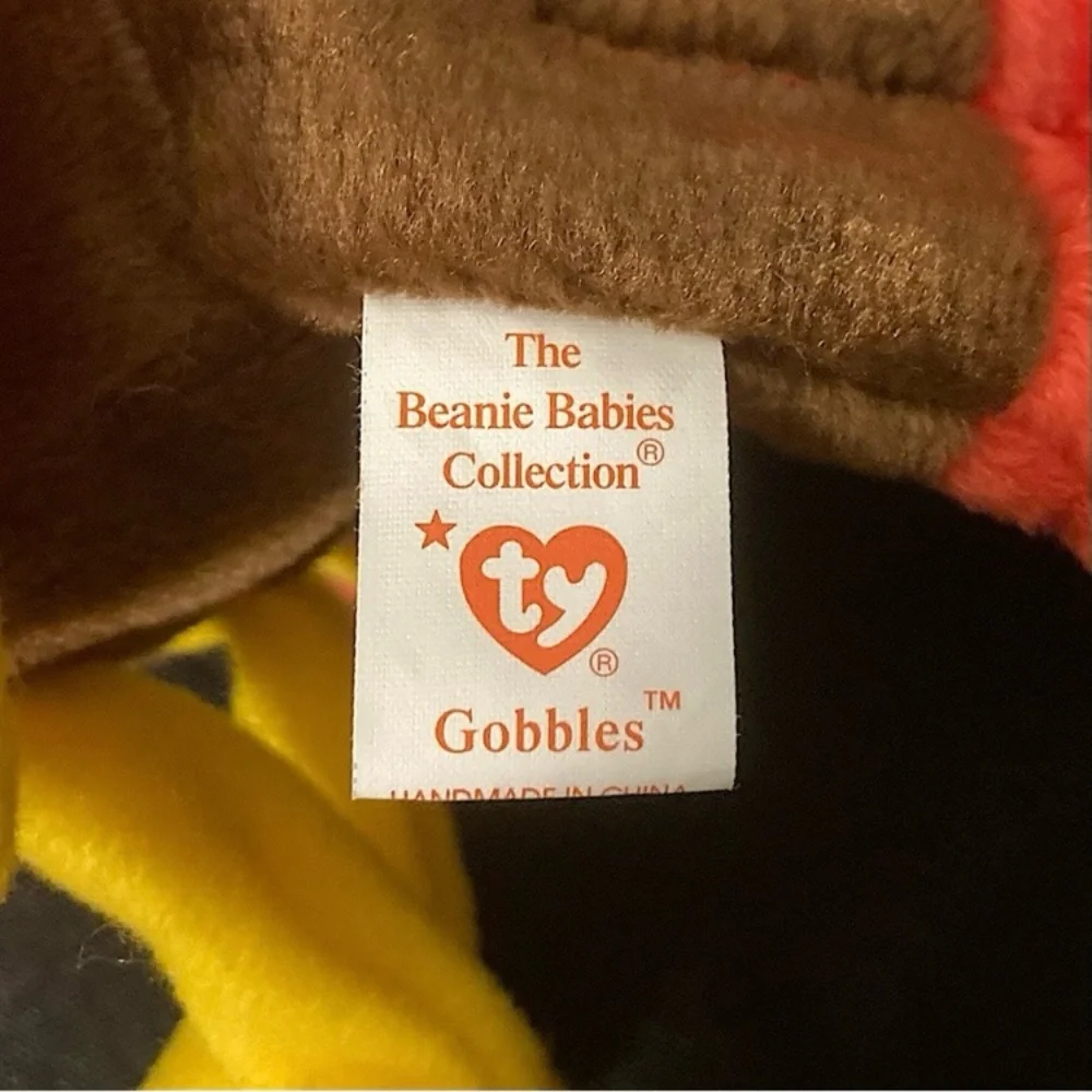 💫 Vintage 1997 Gobbles The Turkey Ty Beanie Baby - Picture 10 of 14